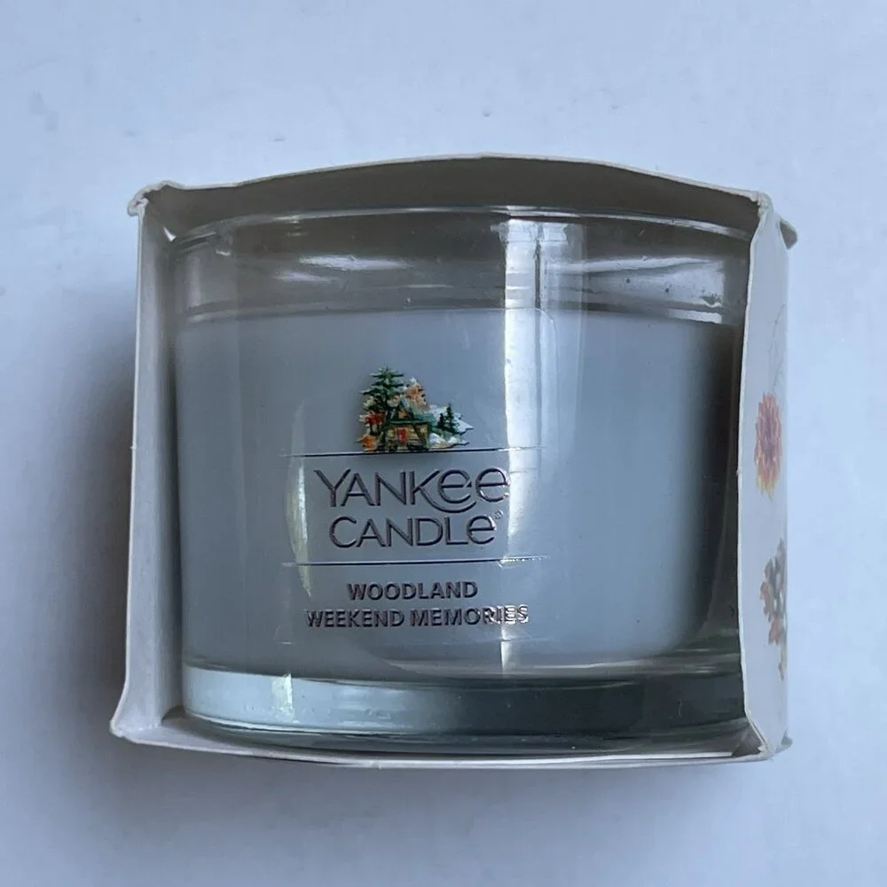 Yankee Candle Single Votive Mini Jar Candle Fragrance Woodland Weekend Memories